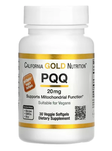PQQ (pyrroloquinoline quinone), 20mg, 30 Cápsulas em Gel, California Gold