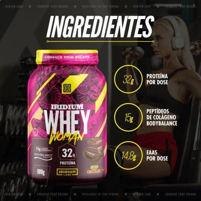 Whey Protein Woman, Chocolate,900G, Iridium Labs