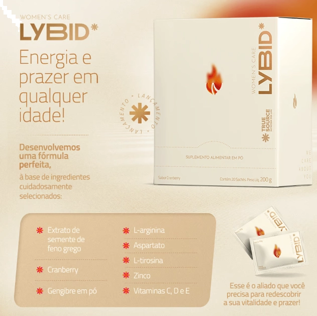 Lybid, Cuidados Femininos com Cranberry, 20 Sachês, True Source