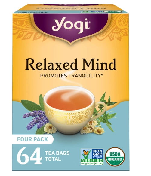 Chá Relaxed Mind, Sem Cafeína, 16 Saquinhos, 32g, Yogi