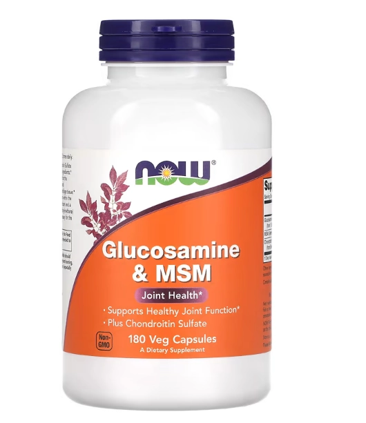 Glucosamina e MSM, 180 Cápsulas, Now