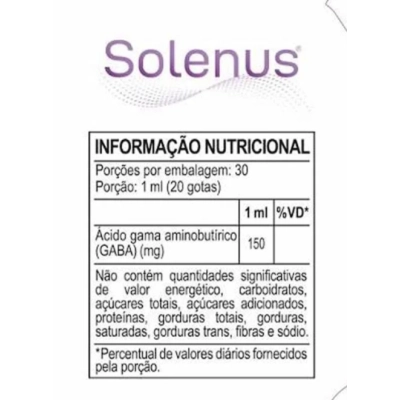 Solenus com Gaba 150mg, 30ml Sabor Maracujá, Flora Nativa