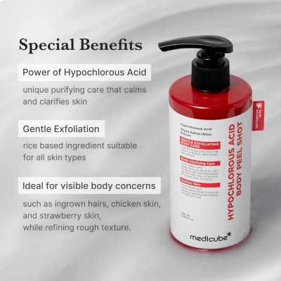 Body Peel Shot, Esfoliante Corporal Coreano, Pele Lisa, Renovada e Uniforme, 280ml, Medicube