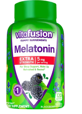 Melatonina 5mg, 120 Gomas, Sabor Blackberry, Vitafusion