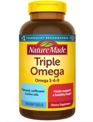 Triple Ômega 3-6-9, 180 comprimidos, Nature Made