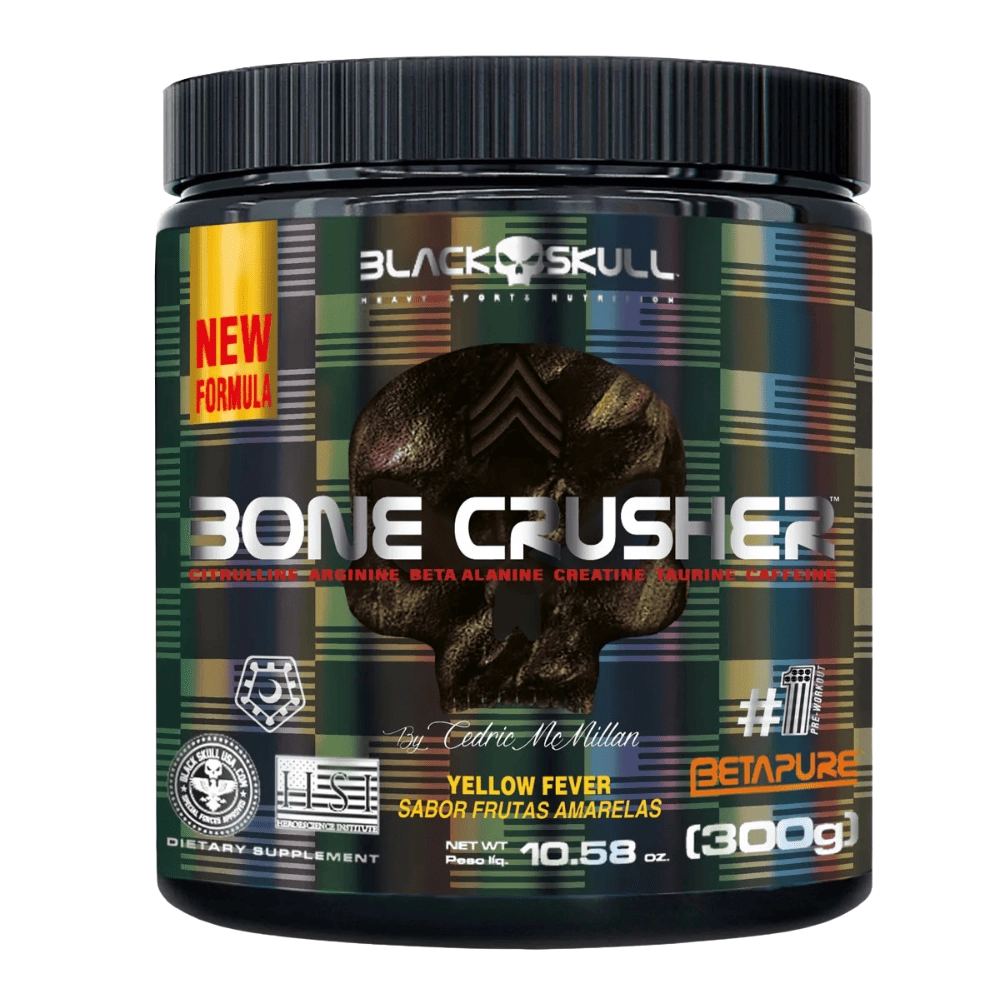 Pré-treino Bone Crusher, Frutas Amarelas, 300g - Frutas Amarelas