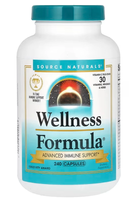 Wellness Formula, Fórmula para o Bem-Estar, Reforço para a Imunidade, 240 Cápsulas, Source Naturals
