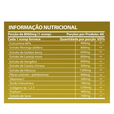 Detox Golden Drink, 8000mg, 60 doses 300g, Sunfood