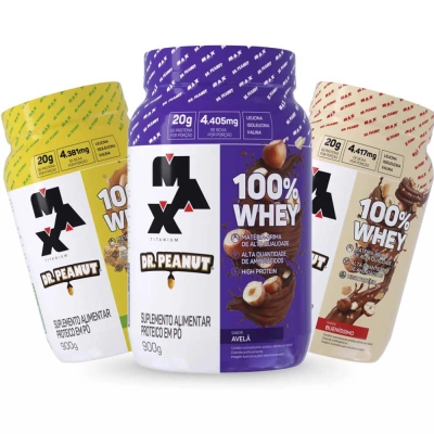 Whey Protein Dr. Peanut 100% Whey 900g, Sabores 900g-Max Titanium 