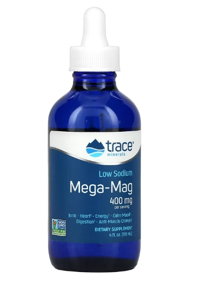 Mega-Mag, Fonte Natural de Cloreto de Magnésio e Minerais Iônicos, 400mg, 118ml, Trace Minerals