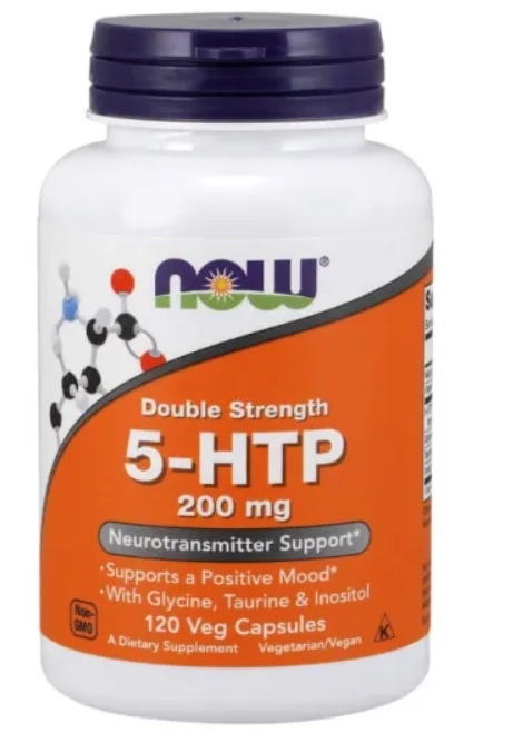 5-HTP, Dupla Força, 200mg, 120 Cápsulas, Now