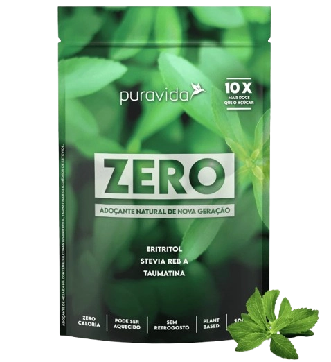 Zero, Adoçante Natural de alta Potência, 100g, PuraVida