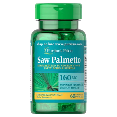 Saw Palmetto, 160mg, 60 Cápsulas em Gel, Puritan's Pride