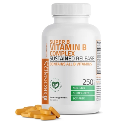 Super B, Complexo B, 250 Comprimidos, Bronson