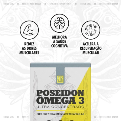 Poseidon Ômega 3 1.400mg Ultra Concentrado, 60 Cápsulas, Iridium Labs
