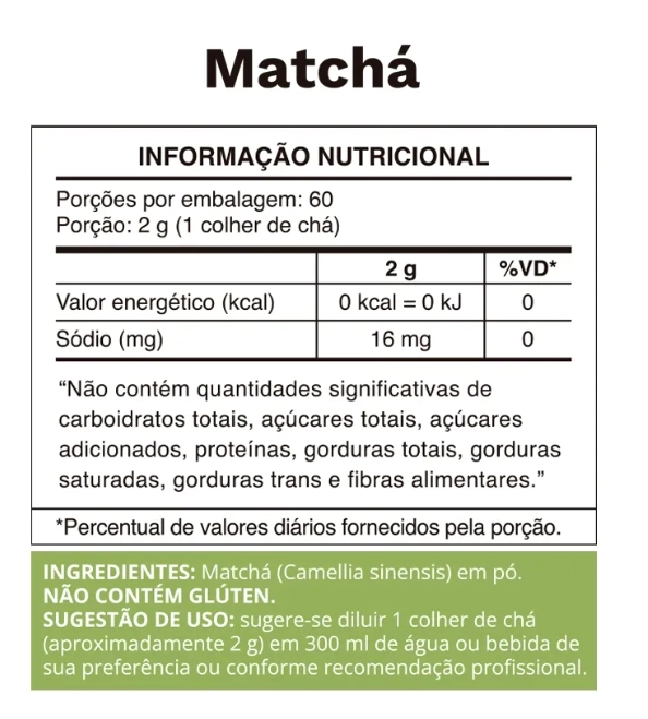 Matchá em Pó, 125g, Ocean Drop