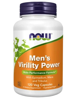 Men's Virility Power,  Fórmula de desempenho masculino, 120 Cápsulas, Now