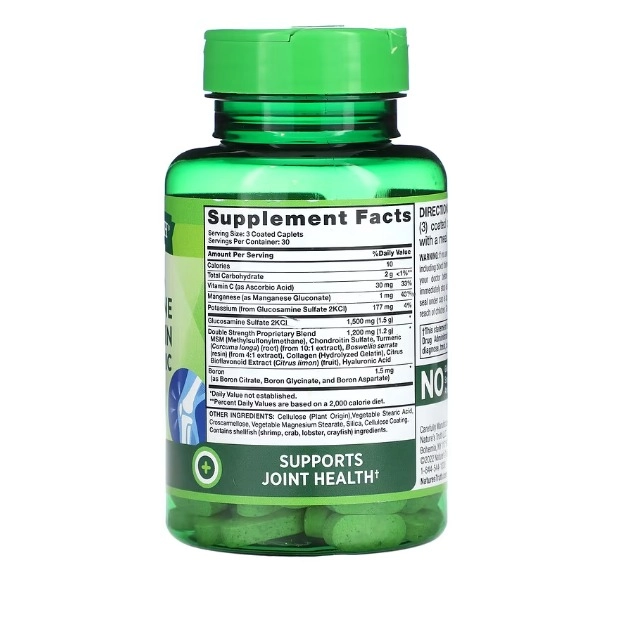 Glucosamina, Condroitina, MSM de Dupla Força e Complexo de Cúrcuma, 90 Cápsulas, Nature's Truth
