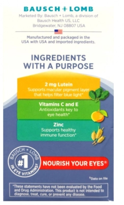 Ocuvite com Luteína, 120 Comprimidos, Bausch & Lomb