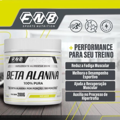 Beta Alanina, 100% Pura, Sem Sabor 200g, FNB