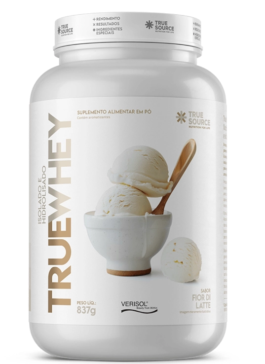 True Whey Protein, 837g Sabor Fior di Latte, True Source