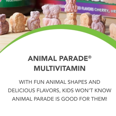 Multivitaminico KIDS Animal Parade, 180 Comprimidos Mastigáveis, NaturesPlus