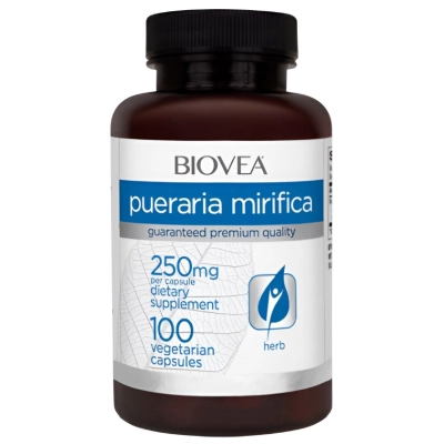 Pueraria Mirifica 250mg, Equilíbrio Hormonal Feminino, 100 Cápsulas, Biovea