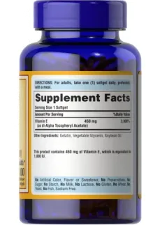 Vitamina E, 1000UI, 100 Cápsulas, Puritans Pride