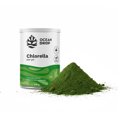 Chlorella em pó, 150g, Ocean Drop