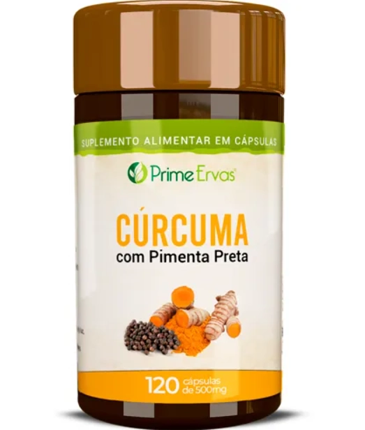 Cúrcuma com Pimenta Preta, 120 Cápsulas, Prime Ervas