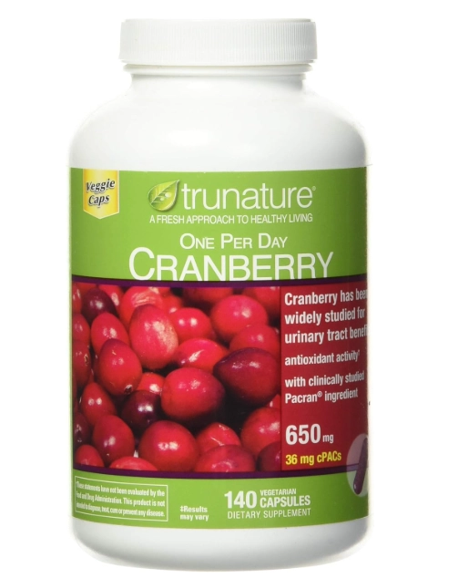 Cranberry 650mg, 140 Cápsulas, TruNature