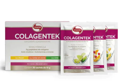 Colagentek, 30 Sachês de 10g, Sabor Sortidos, Vitafor