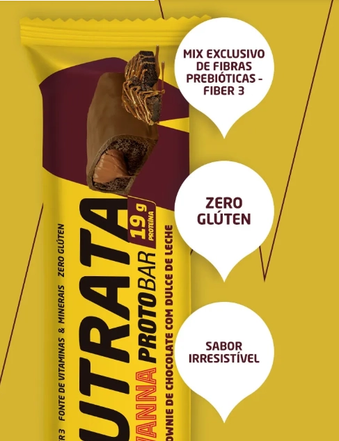 Barra de Proteína Protobar, Sabores, 3 Unidades 70g Cada, Nutrata