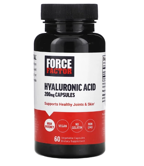 Ácido Hialurônico, 200mg, 60 Cápsulas, Force Factor