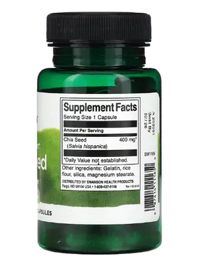 Semente de Chia, 400mg, 60 Cápsulas, Swanson