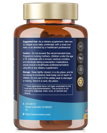 Urolitin 1000mg com NAD+, CoQ10, Resveratrol e PQQ, 120 Softgels, Totaria Health