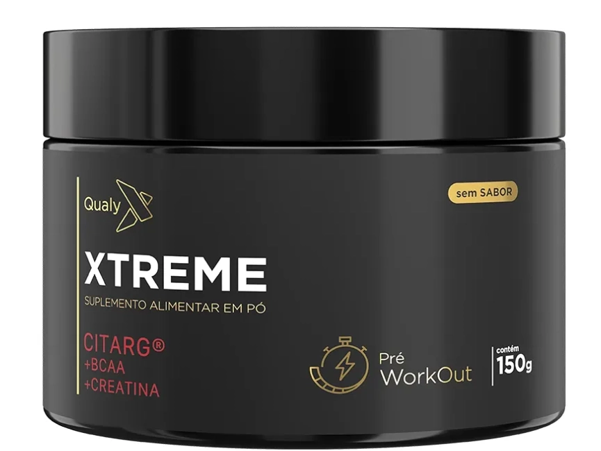 Pré Treino Xtreme, 150g, Sem Sabor, QualyNutri