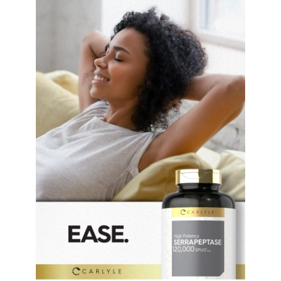 Serrapeptase 120000 SPU, 120 Cápsulas, Carlyle 