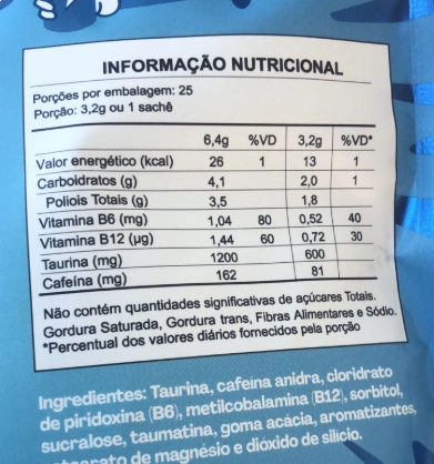 DOT Fresh, Energético em Bala, Sabor Menta, 25 Sachês