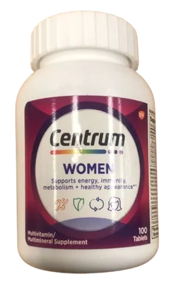Centrum Women Multivitamínico, 100 Tablets, Importado