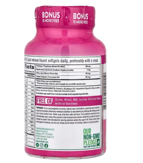 Hair Skin Nails, Cabelos, Pele e Unhas com Biotina, 5000mcg, 165 Cápsulas, Nature's Truth