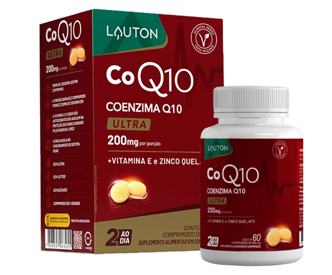 Coenzima Q10, 200mg, 60 Comprimidos, Lauton Nutrition