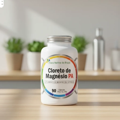 Cloreto De Magnesio PA, 90 Cápsulas - Flora Nativa Do Brasil 