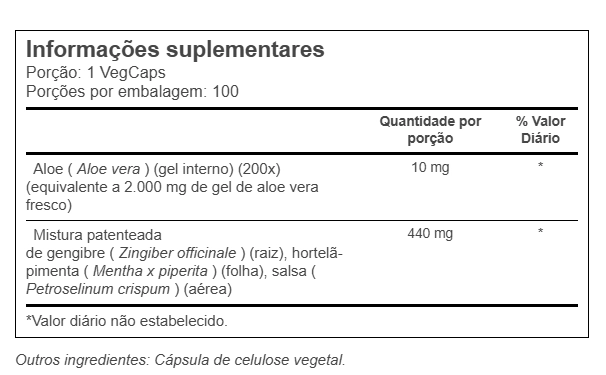 Aloe Vera 10mg, 100 Cápsulas, Solaray