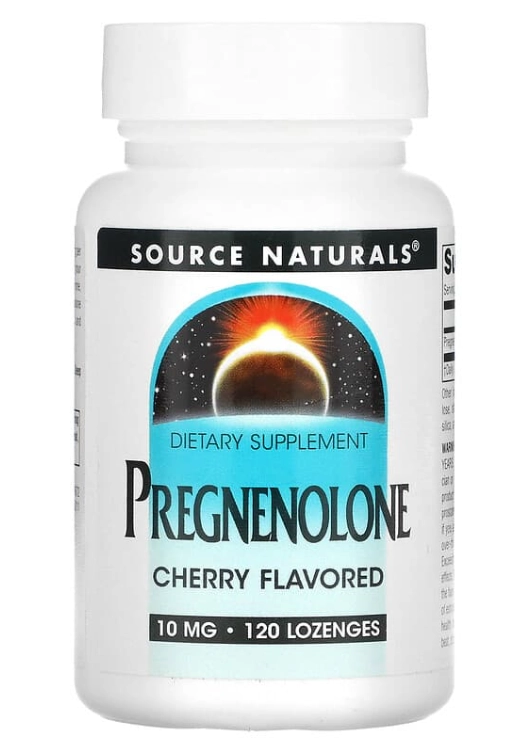 Pregnenolone 10mg, 120 Comprimido Sublingual, Source Naturals