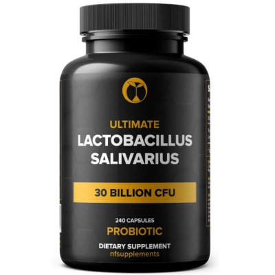 Lactobacillus Salivarius, Probiótico com 30 bilhões de UFC, 240 Comprimidos, Natural Foundation Supplements
