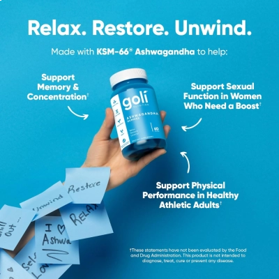 Ashwagandha+ Gummies, 60 Gomas - Golí Nutrition