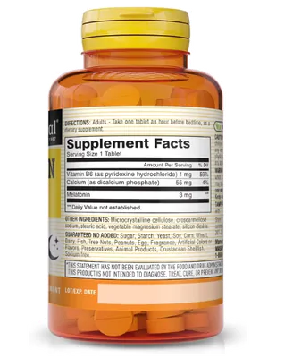 Melatonina 3mg, 60 Comprimidos, Mason Natural