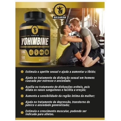 Ioimbina 5mg, Yohimbine, 60 Cápsulas, Bulgarian