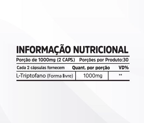 L-Triptofano, 1000mg, 60 Cápsulas, Nutrivitalle 